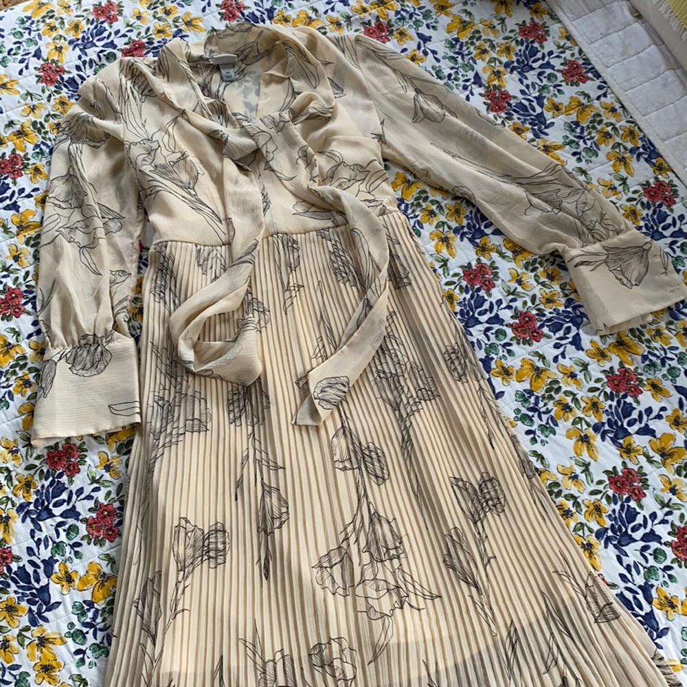 A New Day cream sheer floral maxi dress